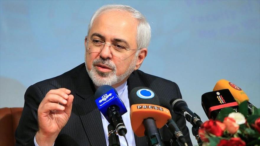 El ministro iraní de Asuntos Exteriores, Mohamad Yavad Zarif, durante una ceremonia en la Universidad de Teherán.