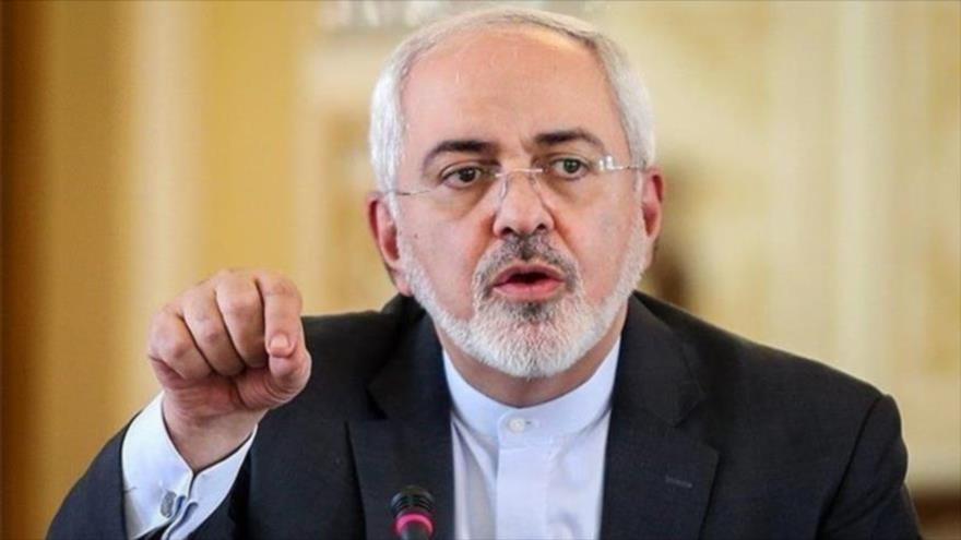 El canciller iraní, Mohamad Yavad Zarif, en una rueda de prensa en Teherán, capital del país persa.