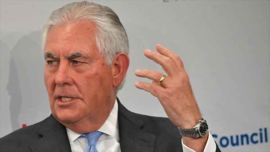 El secretario de Estado de EE.UU., Rex Tillerson, en una conferencia de prensa en Washington, 12 de diciembre de 2017.