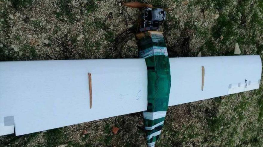 Dron de los grupos terroristas derribados por el Ejército sirio, 4 de enero de 2018.