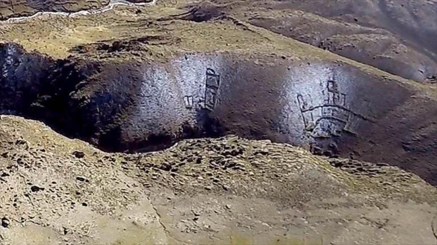 Las figuras descubiertas por los exploradores en Bolivia.