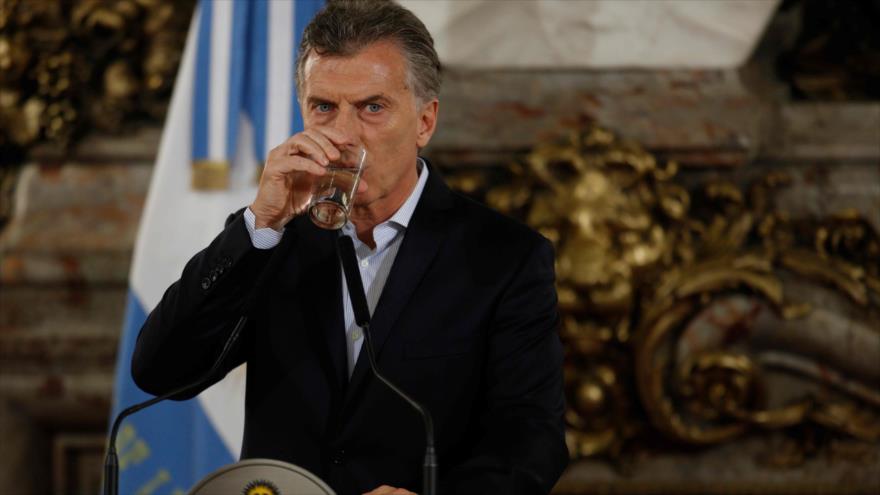 El presidente de Argentina, Mauricio Macri, durante una conferencia de prensa en la Casa Rosada, Buenos Aires, 19 de diciembre de 2017.