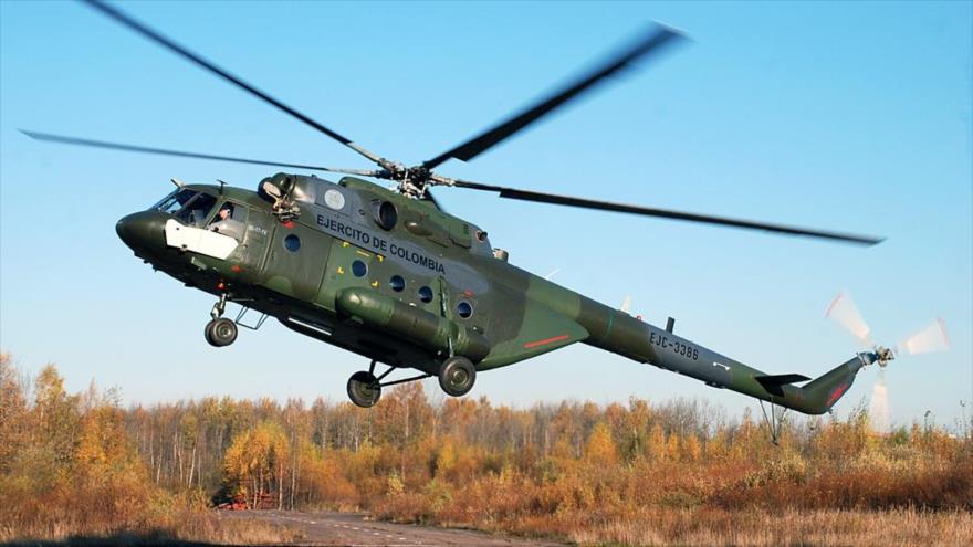 Un helicóptero Mi-17 del Ejército de Colombia.