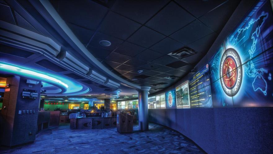 Interior de las instalaciones de la Agencia Nacional de Seguridad (NSA, por sus siglas en inglés) situada en Fort Meade en estado de Maryland.

