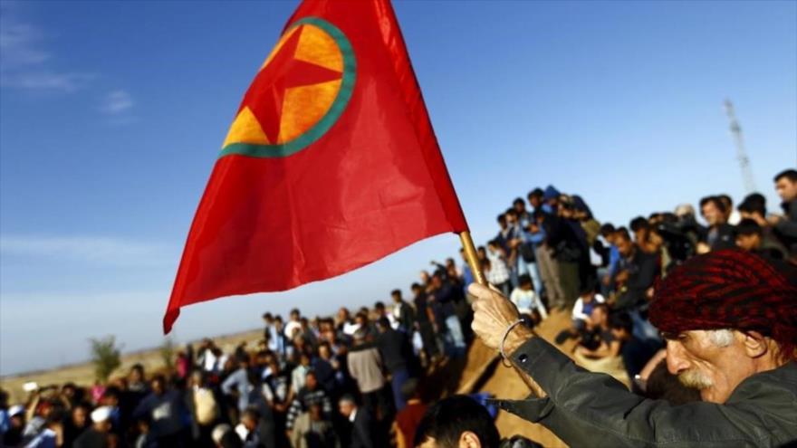 Manifestación kurda en la ciudad siria de Kobane (norte).