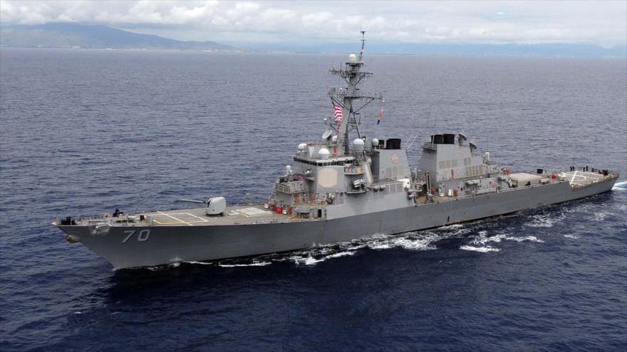 China afirma que un buque de guerra de EEUU
