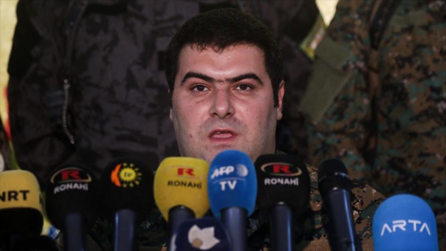 Keno Gabriel, portavoz de las Fuerzas Democráticas Sirias (FDS), 22 de enero de 2018.