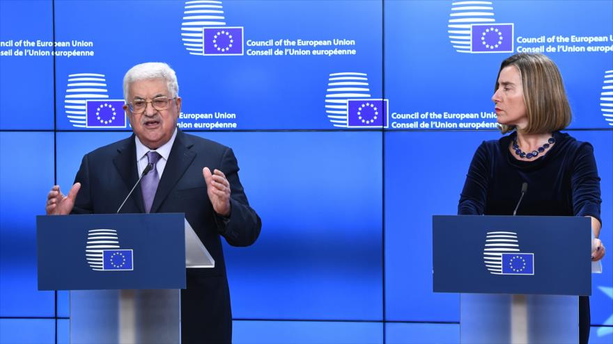 Abás pide a UE ‘abrir puertas a paz’ y reconocer Estado palestino