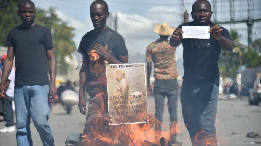 Haitianos protestan contra Trump y exigen dimisión de Moïse | HISPANTV