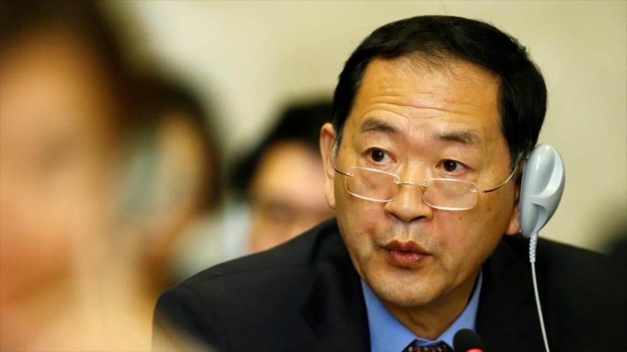 El embajador de Corea del Norte ante la Organización de las Naciones Unidas (ONU), Han Tae Song.