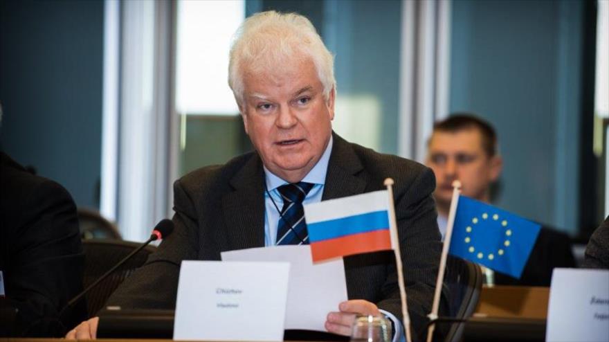 El representante permanente de Rusia en la Unión Europea (UE), Vladimir Chizhov.