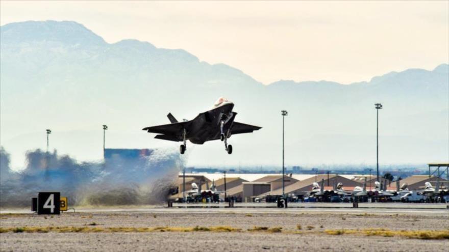 Un cazabombardero F-35A, fabricado por la compañía estadounidense Lockheed Martin.