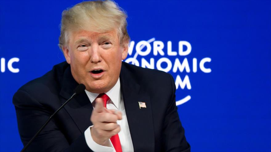 El presidente de EEUU, Donald Trump, en Davos (Suiza), 26 de enero de 2018.