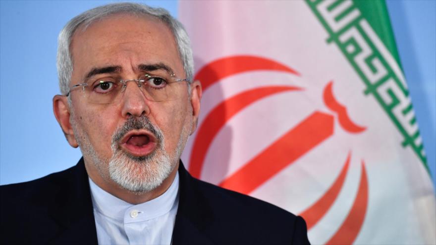 El canciller iraní, Mohamad Yavad Zarif, durante una conferencia de prensa en Berlin (Alemania), 27 de enero de 2018.