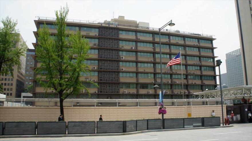 La embajada de Estados Unidos en Seúl, la capital de Corea del Sur.
