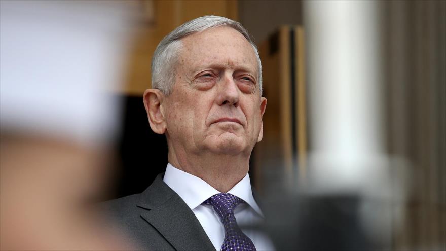 El secretario de Defensa de EE.UU., James Mattis, en el Pentágono, 1 de febrero de 2018.