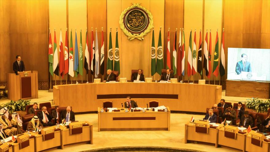 Una sesión de la Liga Árabe (LA), en el Cairo, la capital de Egipto, 1 de febrero de 2018.