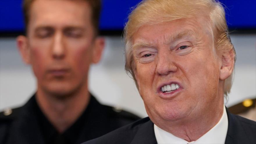 El presidente de EE.UU., Donald Trump, en un evento de la Oficina de Aduanas y Protección Fronteriza del país norteamericano, 2 de febrero de 2017.