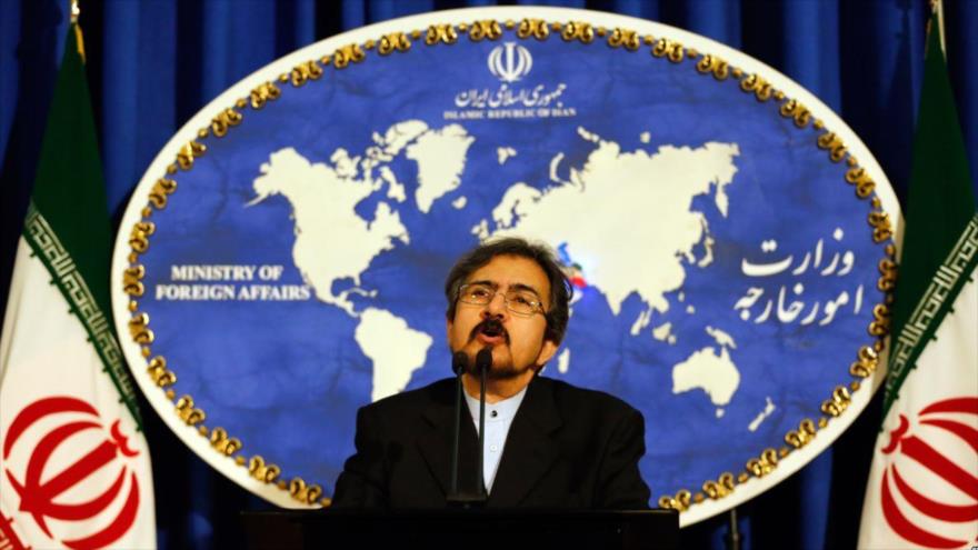 El portavoz de la Cancillería de Irán, Bahram Qasemi, ofrece rueda de prensa.