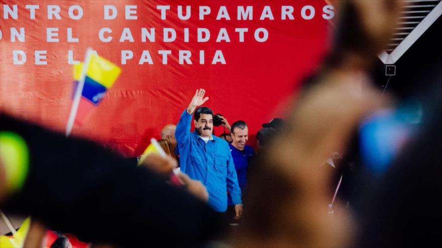 El presidente de Venezuela, Nicolás Maduro, durante un acto en Caracas, la capital, 3 de febrero de 2018.