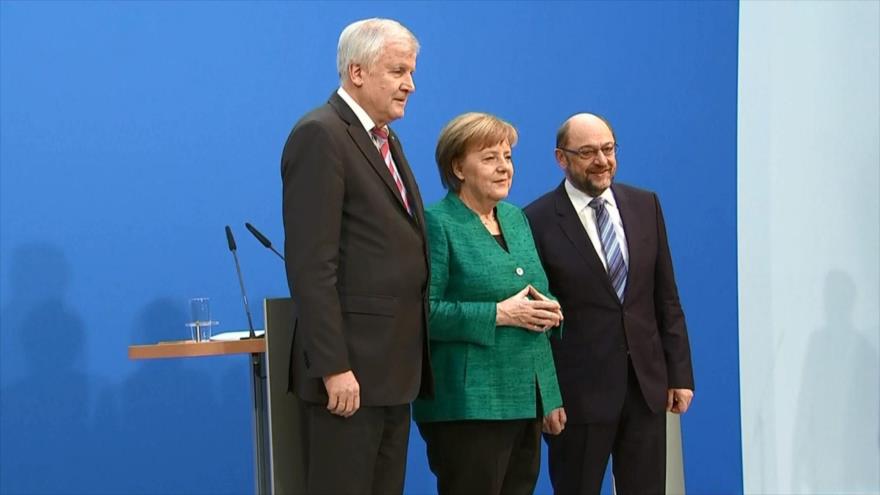 Merkel y Schulz alcanzan un acuerdo de Gobierno en Alemania