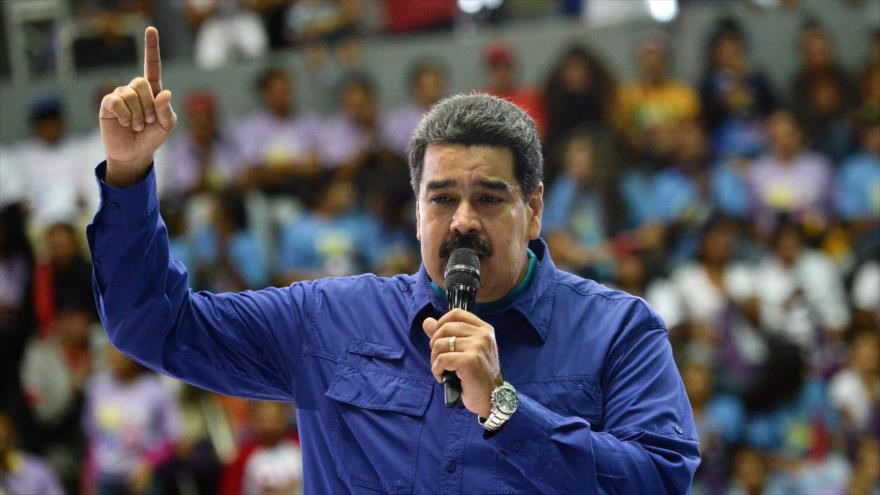 El presidente de Venezuela, Nicolás Maduro, durante un acto público en Caracas, la capital, 7 de febrero de 2018.