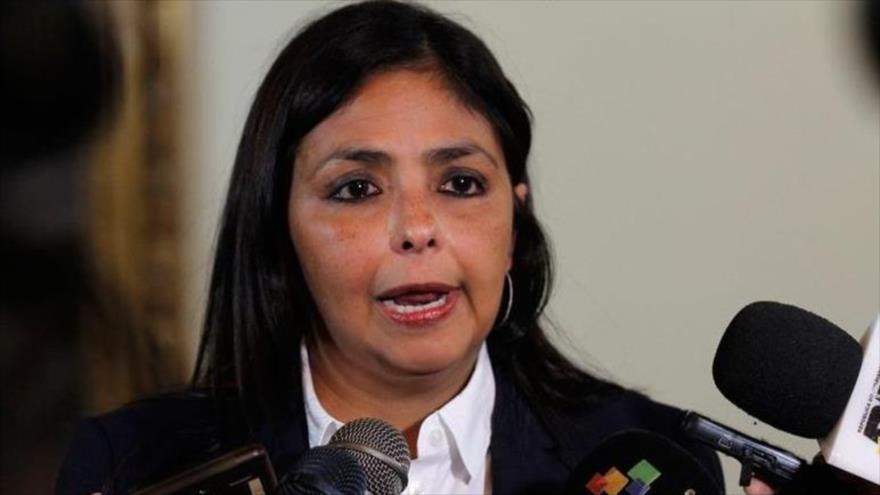 La presidenta de la Asamblea Nacional Constituyente (ANC), de Venezuela, Delcy Rodríguez.