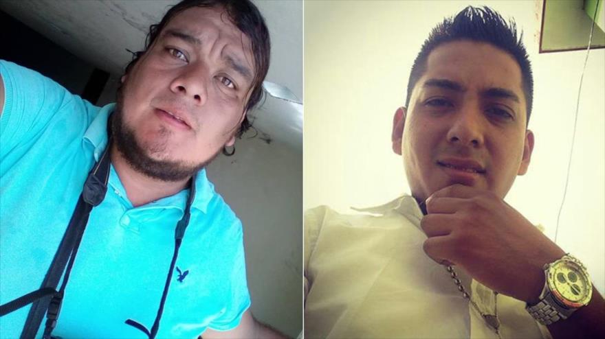 Periodistas guatemaltecos asesinados Laurent Ángel Castillo (izqda.) y Alfredo de León.