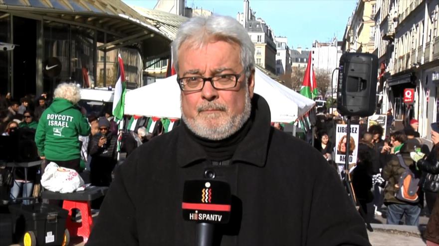 Franceses en varias marchas piden libertad de presos palestinos