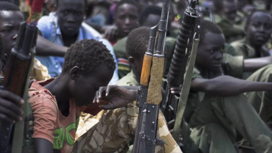 Niños soldado en Sudán del Sur.