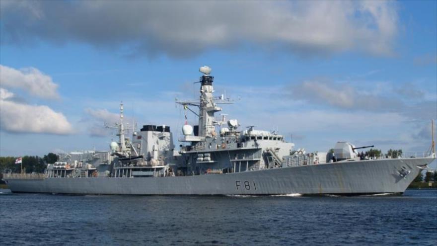 HMS Sutherland, una fragata antisubmarina de la Marina Real británica.