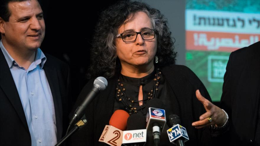 Aida Touma-Suleiman, legisladora israelí de la Lista Conjunta, una alianza árabe-israelí que en el parlamento de Israel.
