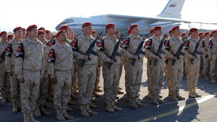 Militares rusos desplegados en la provincia costera de Latakia, en el oeste de Siria.