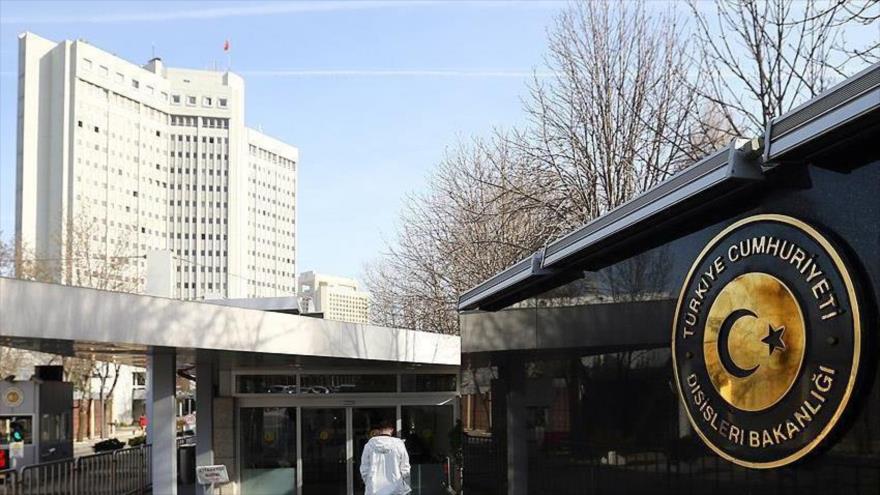 Una vista general del Ministerio de Asuntos Exteriores de Turquía en Ankara (capital).