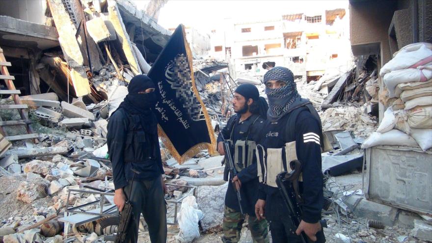 Miembros del grupo terrorista Frente Al-Nusra en Siria.