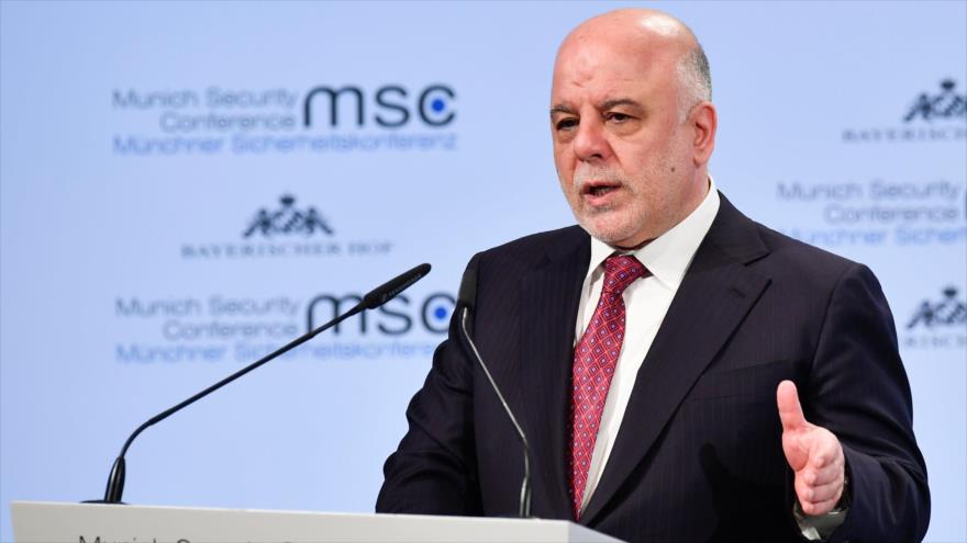 El premier iraquí, Haidar al-Abadi, en la 54ª Conferencia de Seguridad de Múnich (MSC, por sus siglas en inglés), 17 de febrero de 2018. 