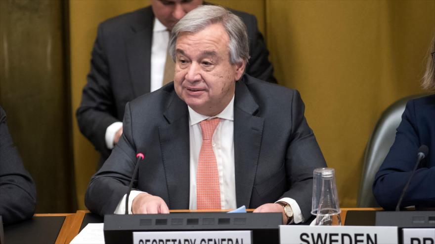 El secretario general de ONU, Antonio Guterres, ofrece un discurso ante la Conferencia de Desarme en Ginebra (Suiza), 26 de febrero de 2018.