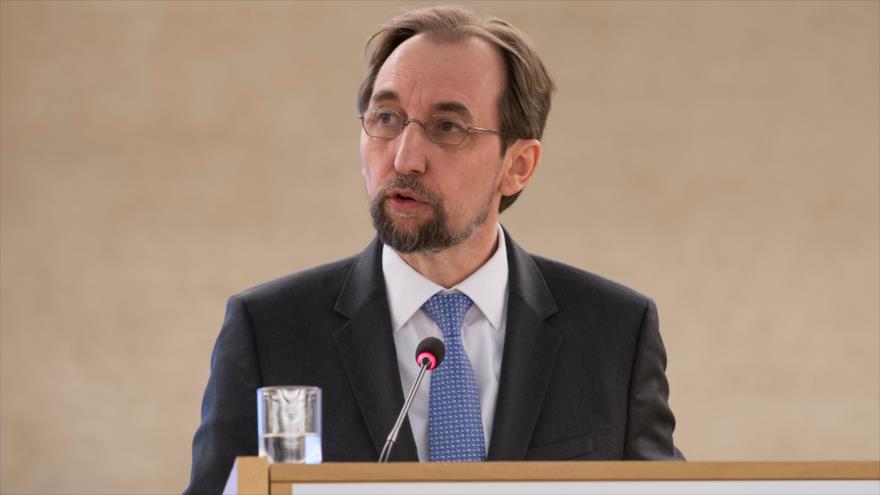 El alto comisionado de las Naciones Unidas para los Derechos Humanos (ACNUDH), Zeid Raad al-Husein, habla en Ginebra, Suiza, 26 de febrero de 2018.