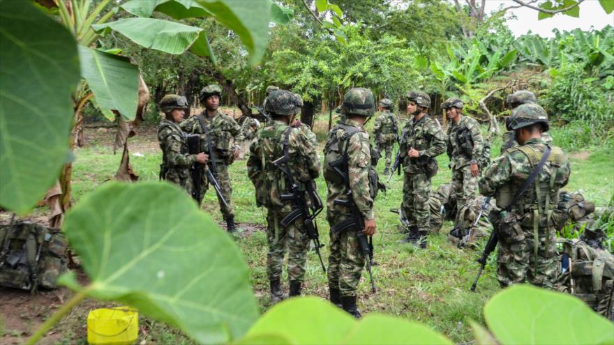 Soldados colombianos en Arauquita, departamento colombiano de Arauca, fronterizo con Venezuela.