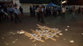 Policía hondureña reprime protesta opositora ante la sede de ONU 