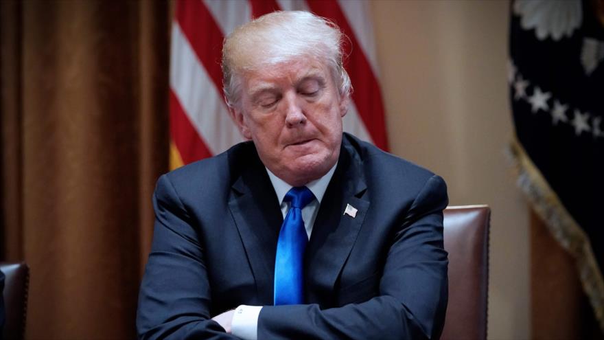El presidente de EE.UU., Donald Trump, en una reunión con los congresistas en la Casa Blanca, Washington, 28 de febrero de 2018.