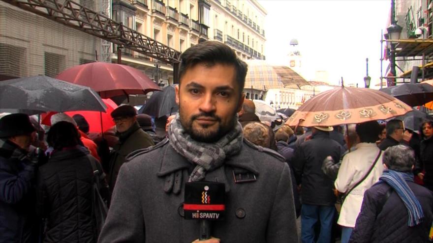 Los jubilados exigen a Montoro en Madrid una subida de pensiones