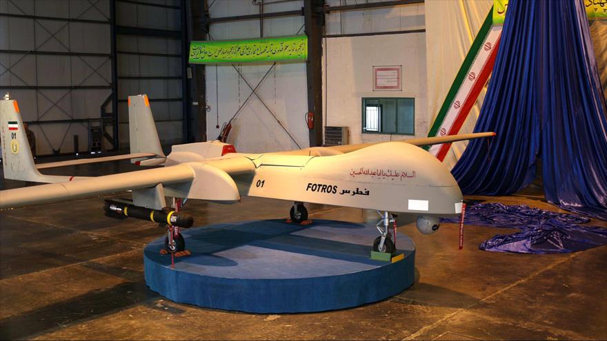 El avión teledirigido ‘Fotros’, de fabricación nacional, capaz de disparar misiles aire-tierra y volar a 25.000 pies, y con un alcance de 1300 millas.