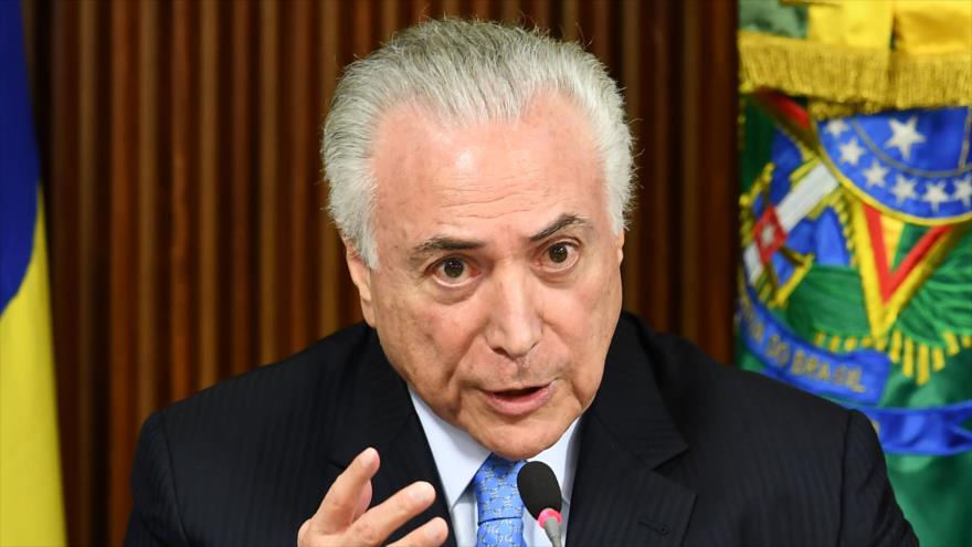 El presidente de Brasil, Michel Temer, palacio de Planalto, Brasilia, 1 de marzo de 2018.