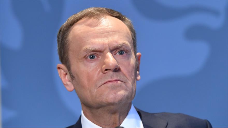 El presidente del Consejo Europeo (CE), Donald Tusk, durante una rueda de prensa en Luxemburgo, 7 de marzo de 2018.