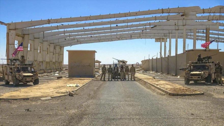 Fuerzas estadounidenses desplegadas en una instalación militar en la zona de Al-Tanf, en el sureste de Siria.