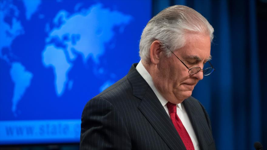 El secretario de Estado de EE.UU., Rex Tillerson, en comparecencia ante la prensa.