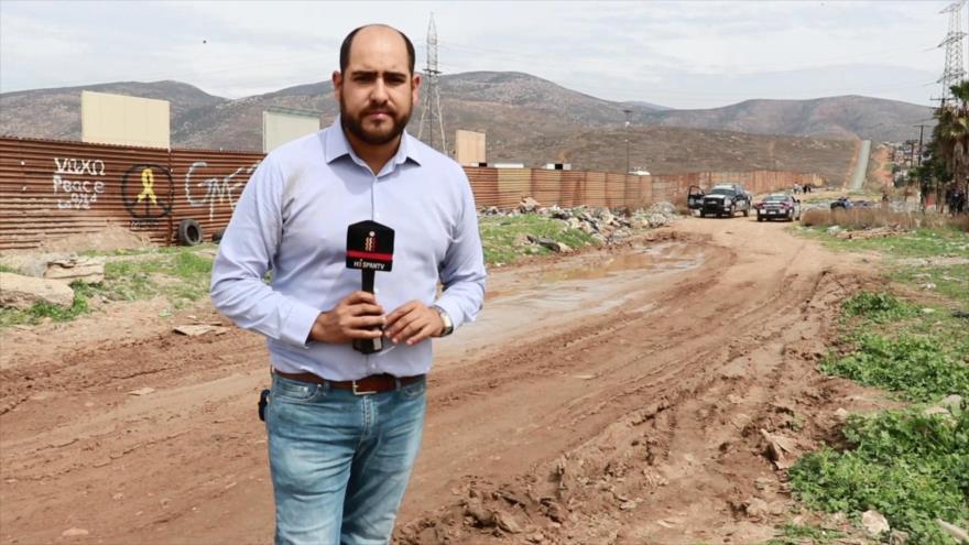 Con manifestaciones reciben a Trump en la frontera con México