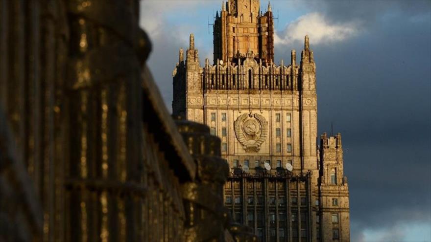 Sede del Ministerio de Asuntos Exteriores de Rusia en Moscú, la capital rusa.