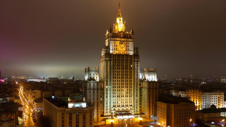 Edificio del Ministerio de Asuntos Exteriores de Rusia en Moscú, capital rusa.